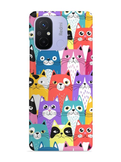 Funny Cartoon Cats Snap Case for Xiaomi Redmi 12C Zapvi