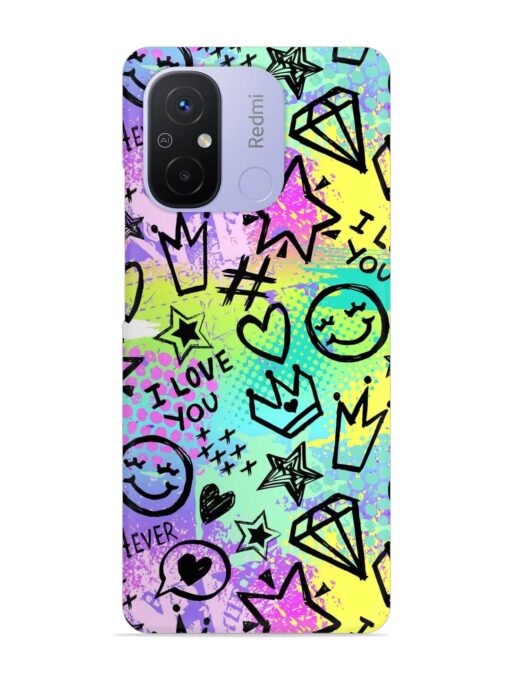 Bright Seamless Pattern Snap Case for Xiaomi Redmi 12C Zapvi