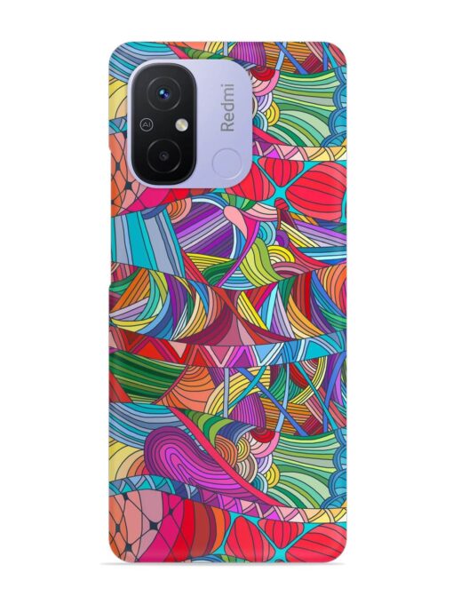 Seamless Patterns Hand Drawn Snap Case for Xiaomi Redmi 12C Zapvi