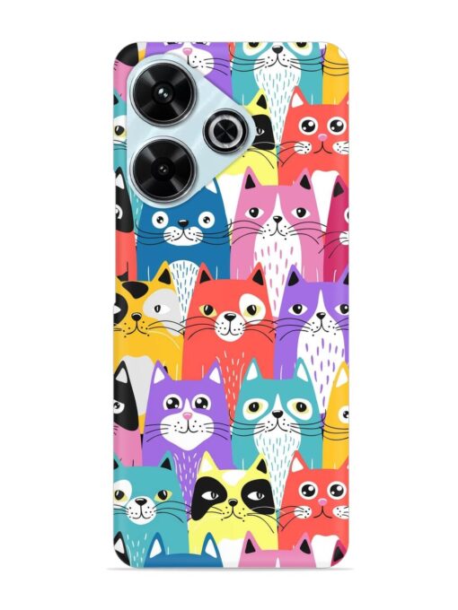 Funny Cartoon Cats Snap Case for Xiaomi Redmi 13 (5G)