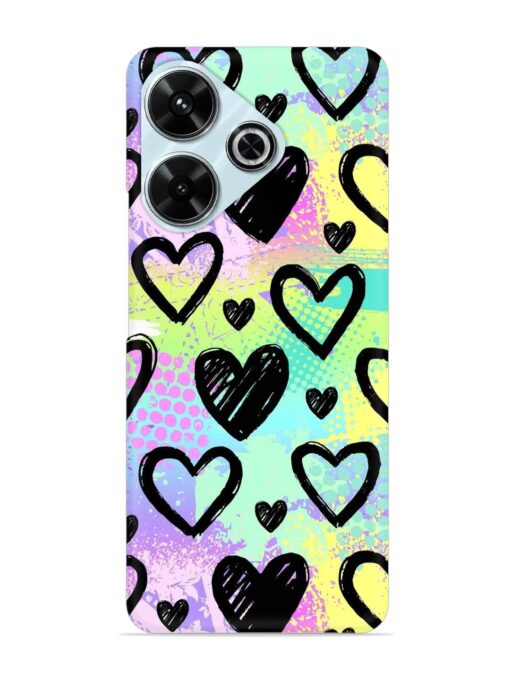 Bright Pattern Hearts Snap Case for Xiaomi Redmi 13 (5G) Zapvi