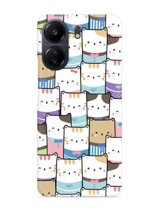 Cute Adorable Cat Snap Case for Xiaomi Redmi 13C (4G)