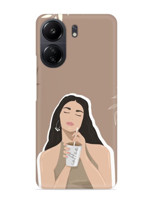 Girl With Coffee Snap Case for Xiaomi Redmi 13C (4G)