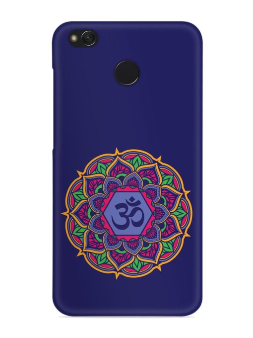 Om Mandala Art Blue Snap Case for Xiaomi Redmi 4 Zapvi