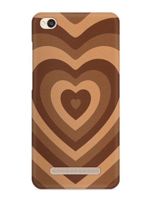 Brown Heart Snap Case for Xiaomi Redmi 4A