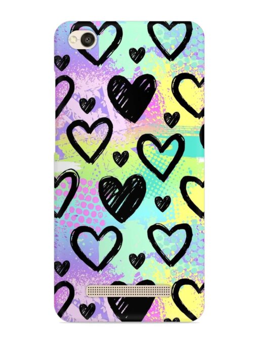 Bright Pattern Hearts Snap Case for Xiaomi Redmi 4A Zapvi