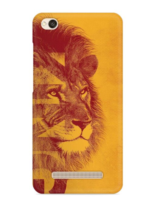 Gold Lion Crown Art Snap Case for Xiaomi Redmi 4A Zapvi