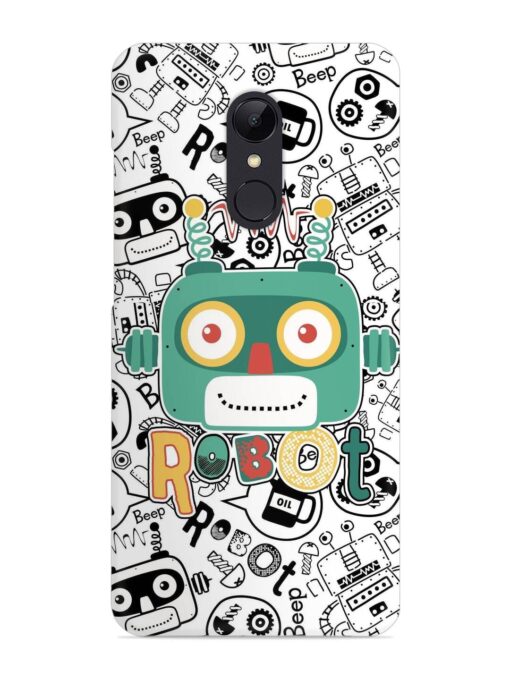 Robot Modern Seamless Pattern Snap Case for Xiaomi Redmi 5 Zapvi