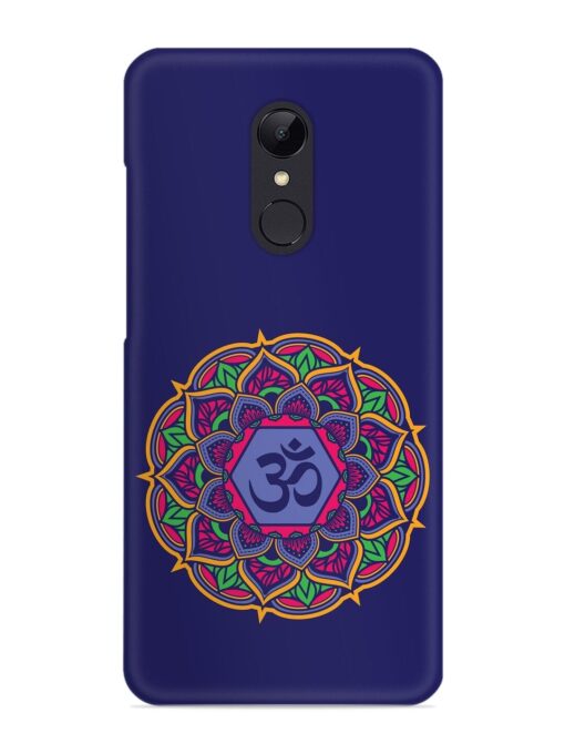 Om Mandala Art Blue Snap Case for Xiaomi Redmi 5 Zapvi