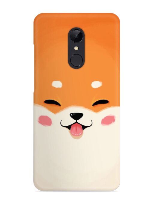 Cute Dog Face Vector Snap Case for Xiaomi Redmi 5