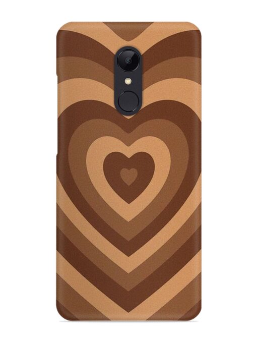 Brown Heart Snap Case for Xiaomi Redmi 5