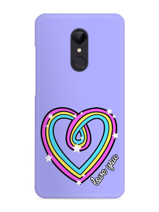 Colorful Rainbow Heart Snap Case for Xiaomi Redmi 5