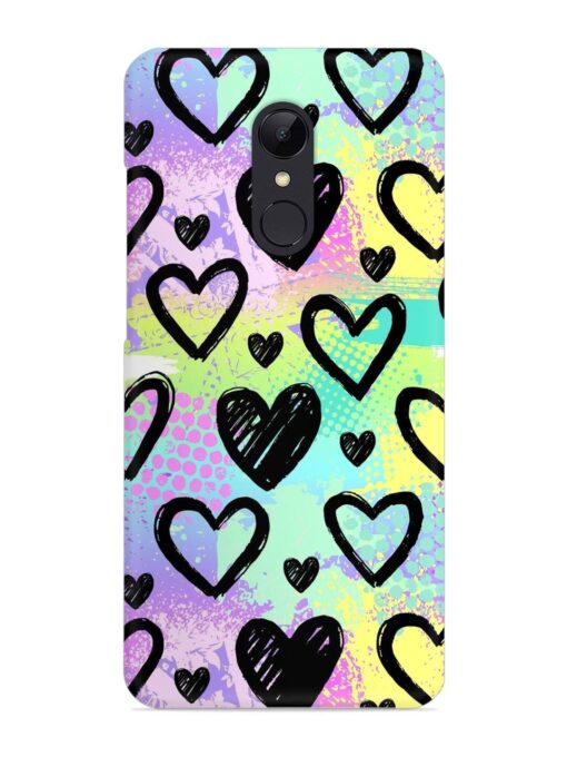 Bright Pattern Hearts Snap Case for Xiaomi Redmi 5 Zapvi