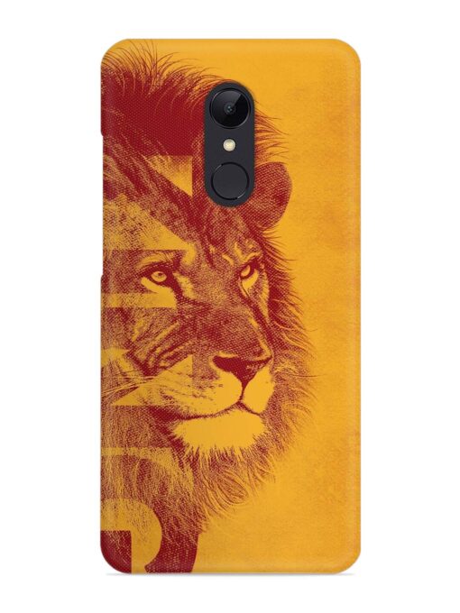 Gold Lion Crown Art Snap Case for Xiaomi Redmi 5 Zapvi