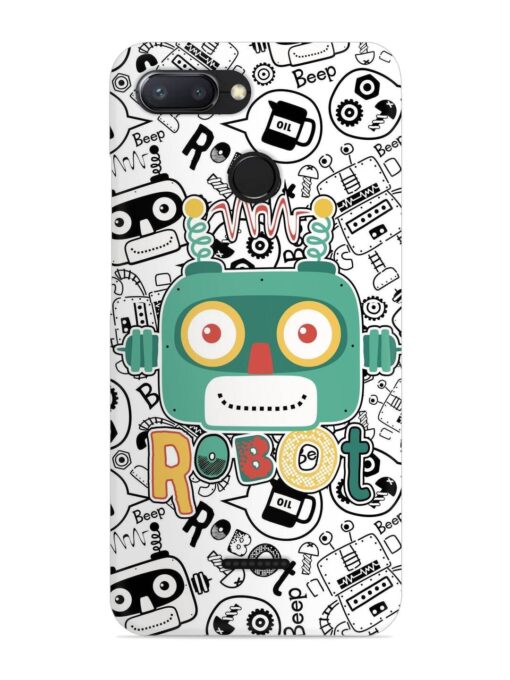 Robot Modern Seamless Pattern Snap Case for Xiaomi Redmi 6