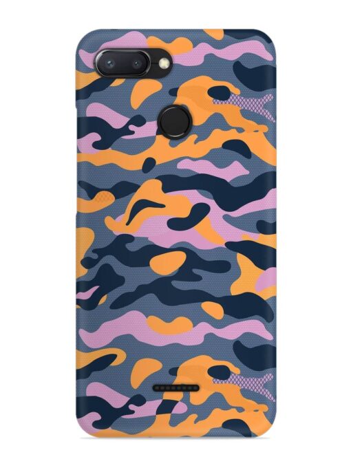 Camouflage Army Military English Orange Art Snap Case for Xiaomi Redmi 6 Zapvi