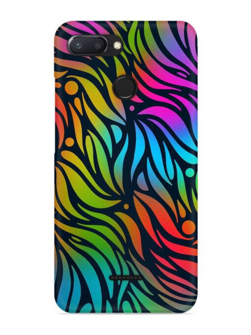 Abstract Leaf Design Snap Case for Xiaomi Redmi 6 Zapvi