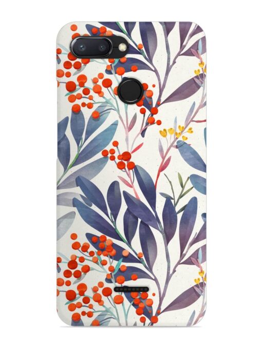 Seamless Floral Pattern Snap Case for Xiaomi Redmi 6 Zapvi