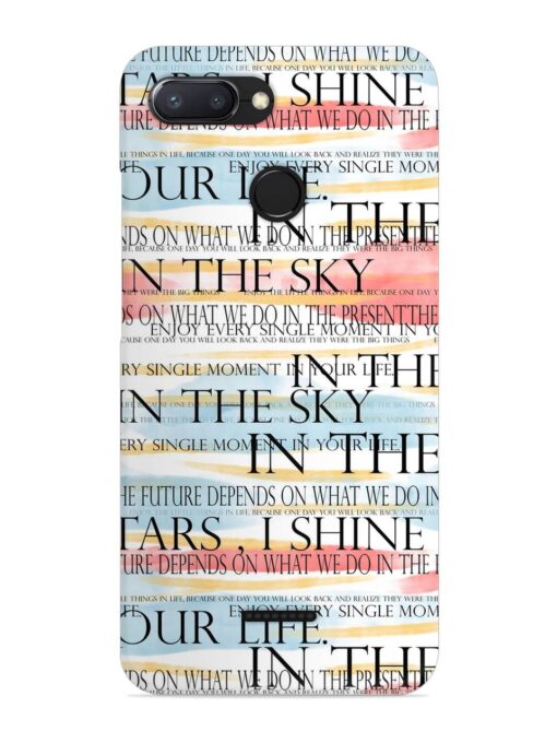 Seamless Slogans Pattern Snap Case for Xiaomi Redmi 6