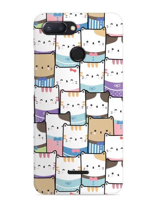 Cute Adorable Cat Snap Case for Xiaomi Redmi 6 Zapvi