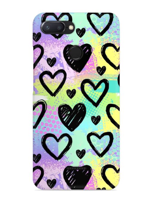 Bright Pattern Hearts Snap Case for Xiaomi Redmi 6 Zapvi