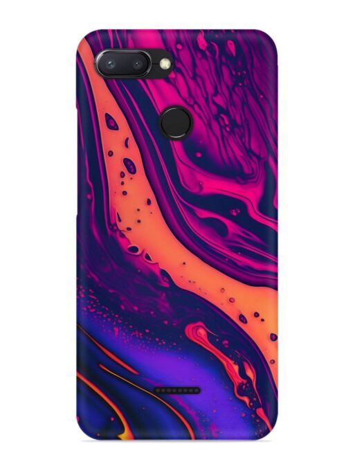 Fluid Blue Pink Art Snap Case for Xiaomi Redmi 6