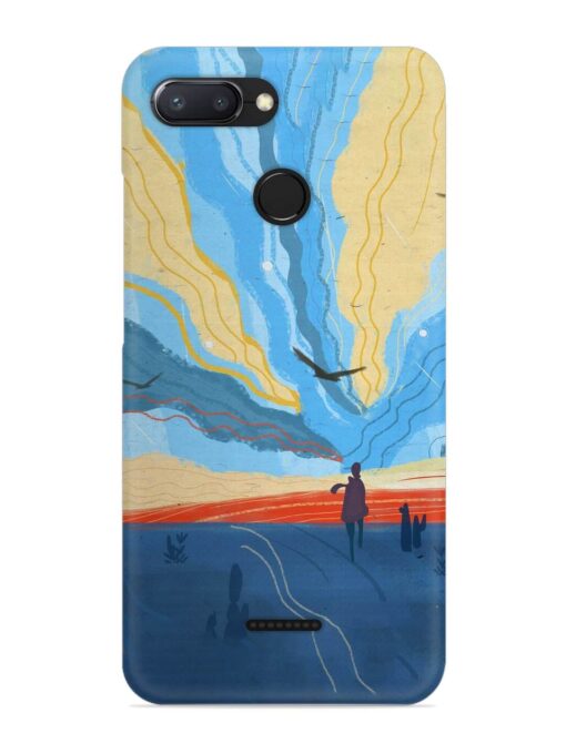 Minimal Abstract Landscape Snap Case for Xiaomi Redmi 6 Zapvi