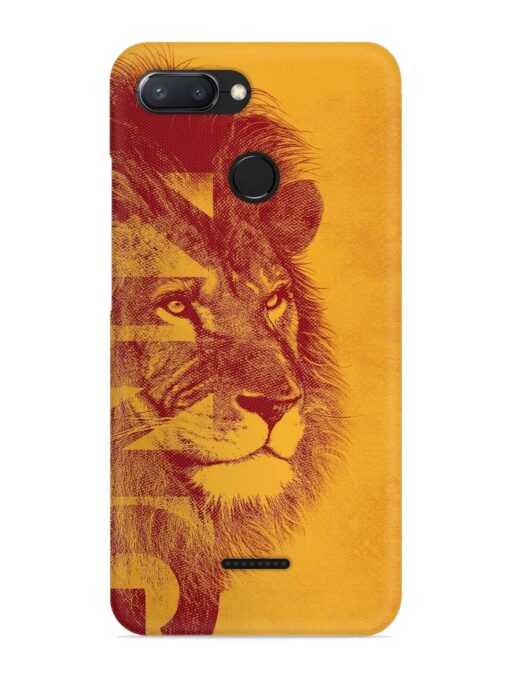 Gold Lion Crown Art Snap Case for Xiaomi Redmi 6 Zapvi