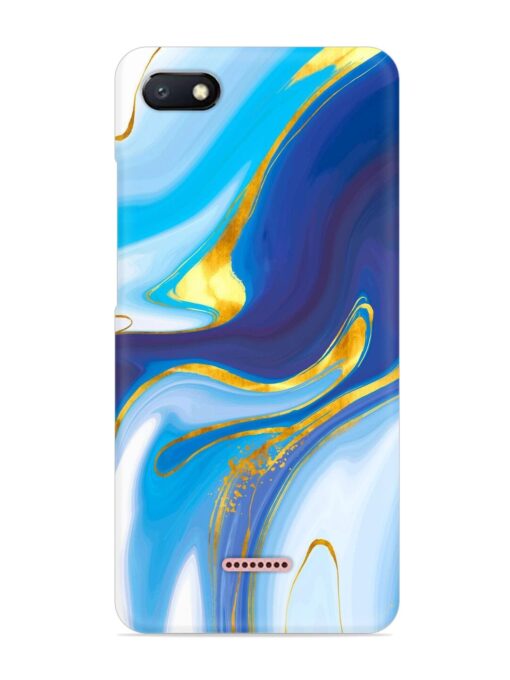 Watercolor Background With Golden Foil Snap Case for Xiaomi Redmi 6A Zapvi