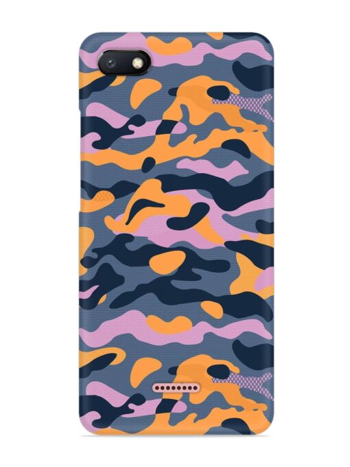 Camouflage Army Military English Orange Art Snap Case for Xiaomi Redmi 6A Zapvi