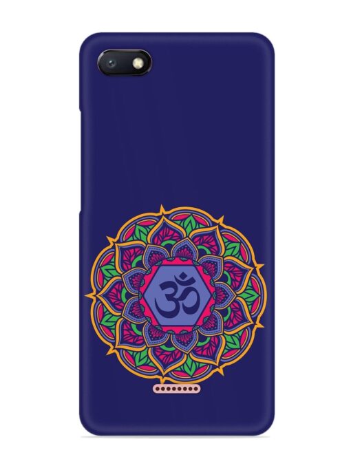 Om Mandala Art Blue Snap Case for Xiaomi Redmi 6A Zapvi