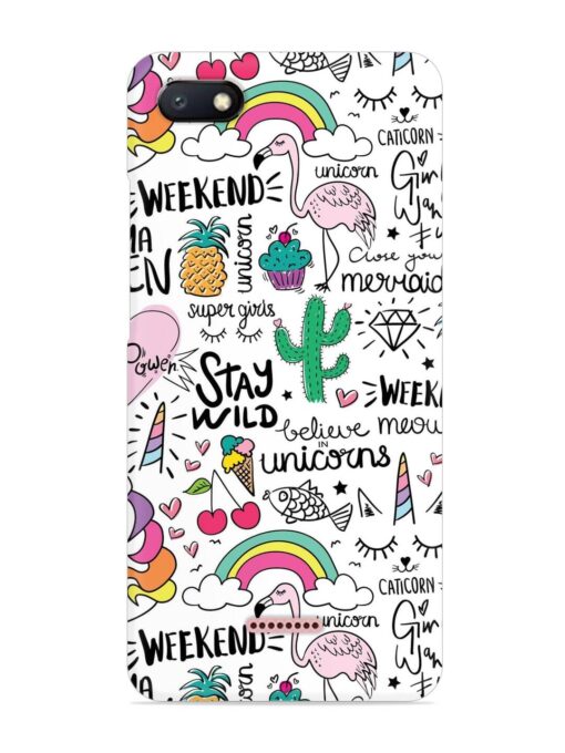 Unicorn Ice Cream Snap Case for Xiaomi Redmi 6A