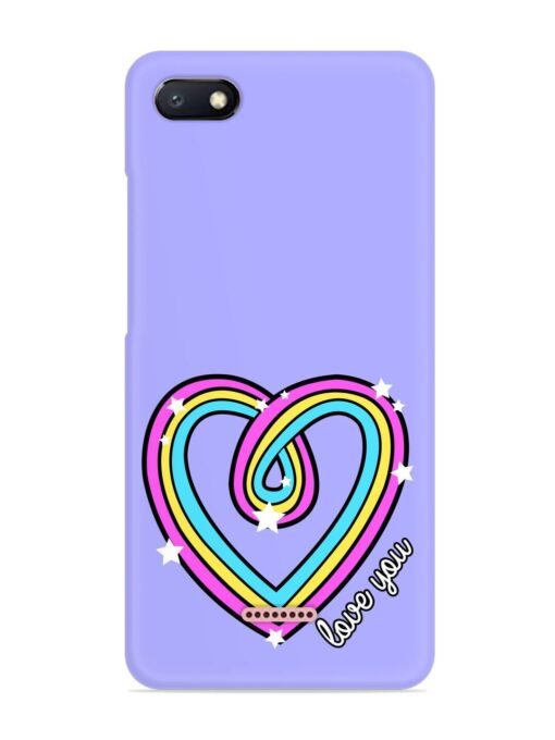 Colorful Rainbow Heart Snap Case for Xiaomi Redmi 6A Zapvi