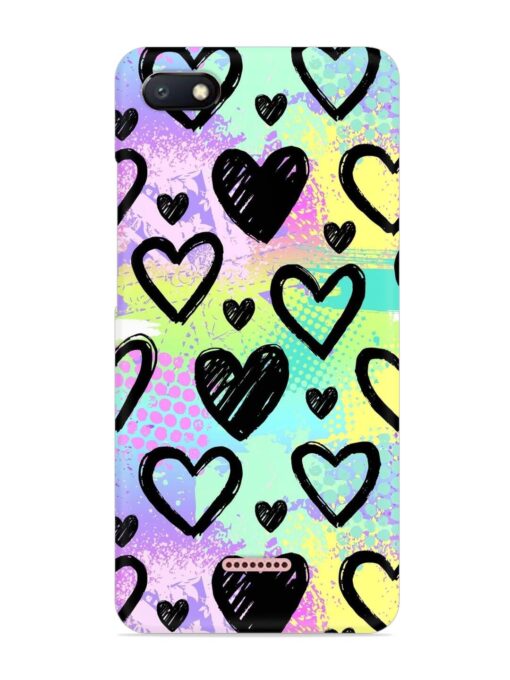 Bright Pattern Hearts Snap Case for Xiaomi Redmi 6A