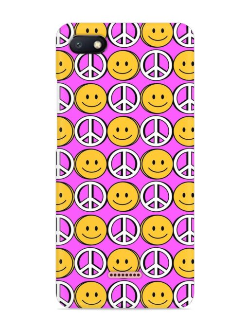 Smiley Face Peace Snap Case for Xiaomi Redmi 6A Zapvi