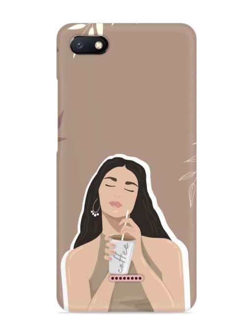 Girl With Coffee Snap Case for Xiaomi Redmi 6A Zapvi