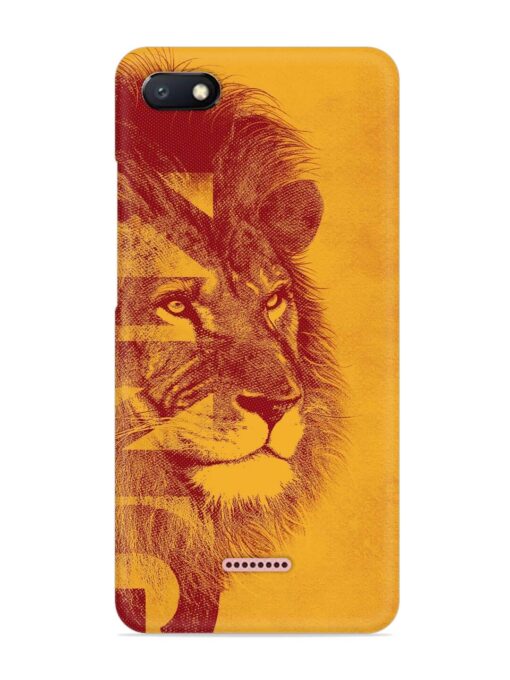 Gold Lion Crown Art Snap Case for Xiaomi Redmi 6A Zapvi