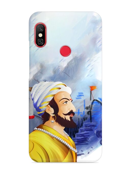 Shivaji Maharaj Color Paint Art Snap Case for Xiaomi Redmi 6 Pro