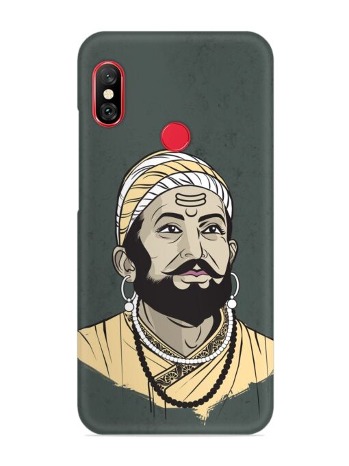 Shivaji Maharaj Vector Art Snap Case for Xiaomi Redmi 6 Pro Zapvi