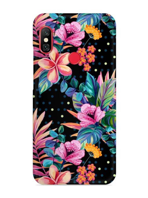 Seamless Floral Pattern Snap Case for Xiaomi Redmi 6 Pro