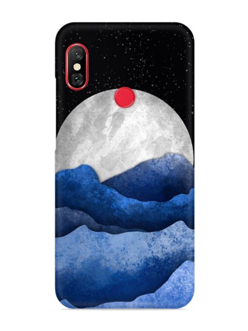 Full Moon Mountain Vector Snap Case for Xiaomi Redmi 6 Pro