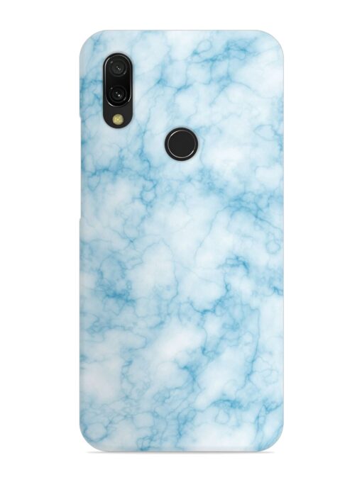 Blue White Natural Marble Snap Case for Xiaomi Redmi 7 Zapvi