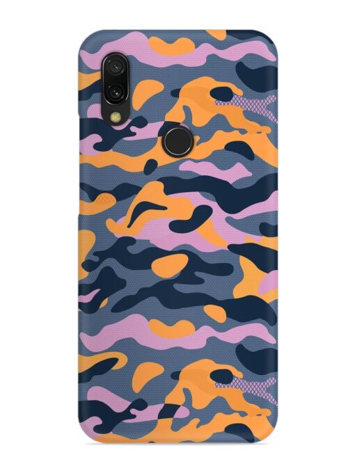 Camouflage Army Military English Orange Art Snap Case for Xiaomi Redmi 7 Zapvi