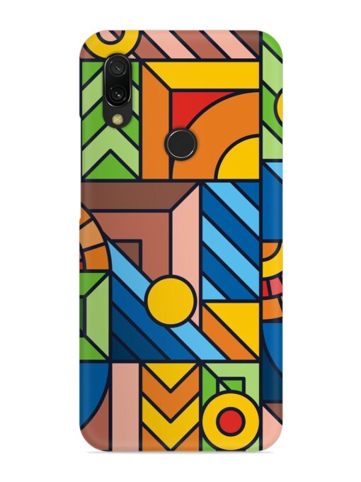 Colorful Geometric Snap Case for Xiaomi Redmi 7 Zapvi