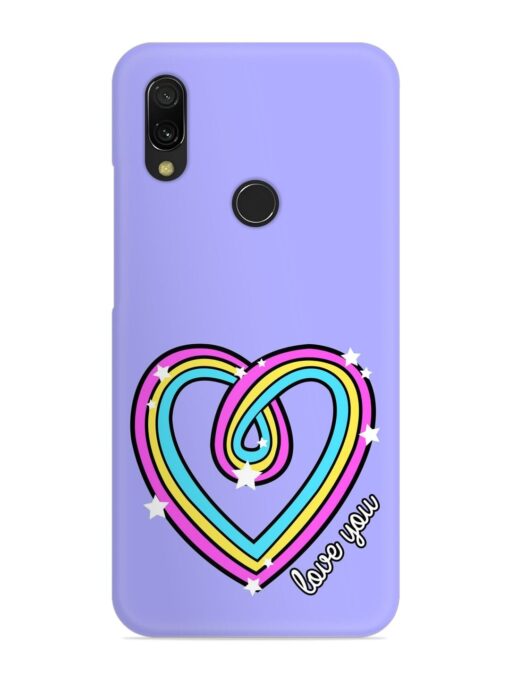 Colorful Rainbow Heart Snap Case for Xiaomi Redmi 7 Zapvi