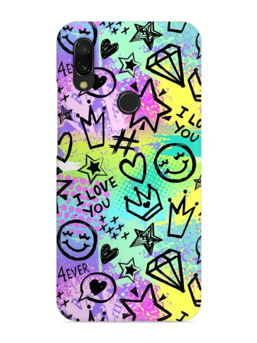 Bright Seamless Pattern Snap Case for Xiaomi Redmi 7 Zapvi