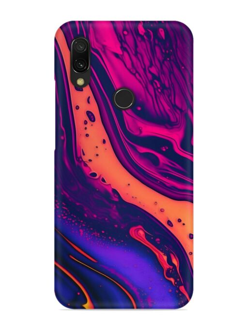 Fluid Blue Pink Art Snap Case for Xiaomi Redmi 7 Zapvi