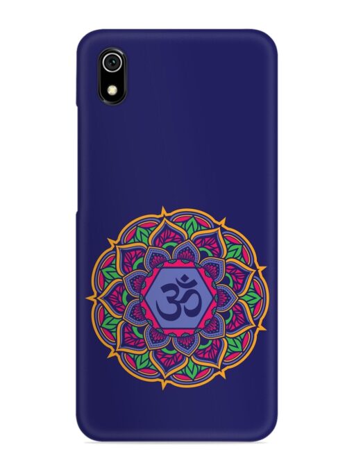 Om Mandala Art Blue Snap Case for Xiaomi Redmi 7A Zapvi