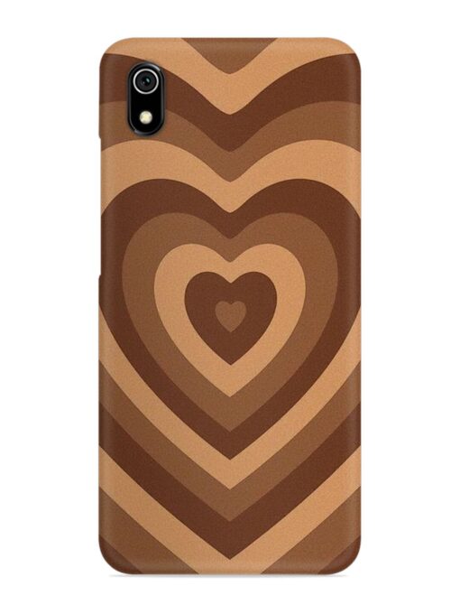 Brown Heart Snap Case for Xiaomi Redmi 7A