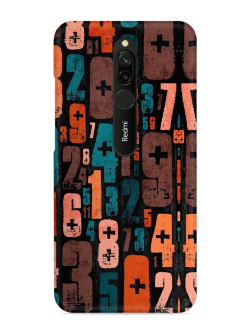 0 To 9 Art Snap Case for Xiaomi Redmi 8 Zapvi